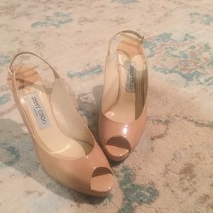 Jimmy choo nude pump 38